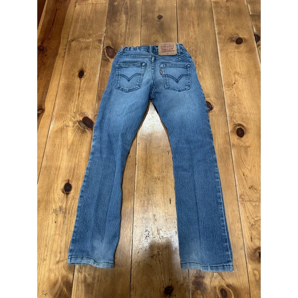 Levi's Boys 511 Slim Fit Jeans Size 8 Regular Blue Denim Adjustable Waist